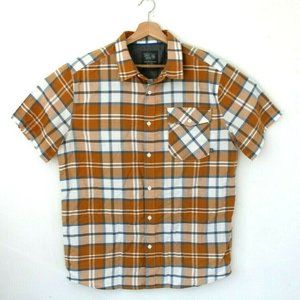 Mountain Hard Wear Mens Large Short Sleeve Orange Button Up Summer Shirt